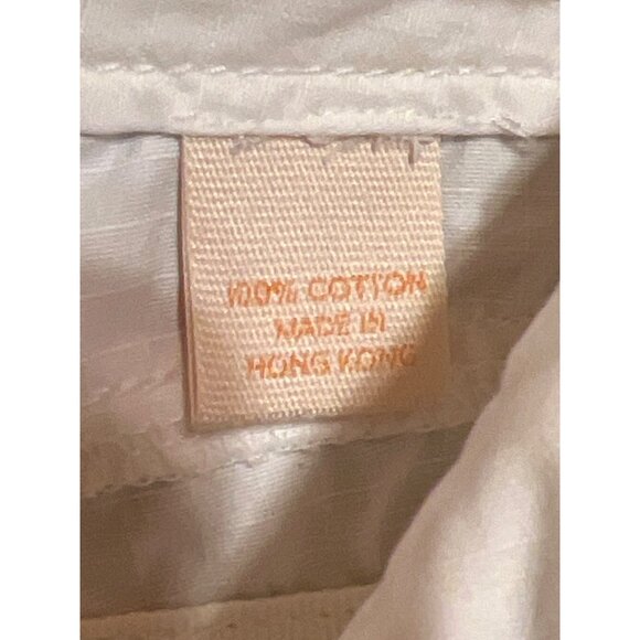 J. Crew White Chino Capri Pants Size 4 Casual Womens Fit With Pockets & Drawstri - Picture 10 of 11